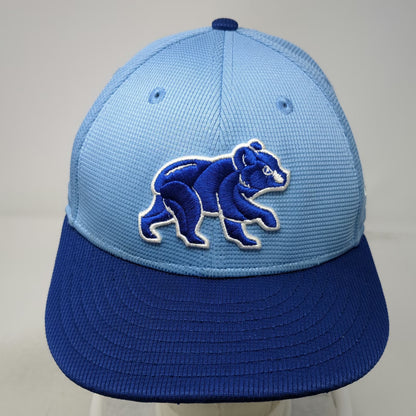 New Era Chicago Cubs MLB Snapback Hat Blue One Size Flat Brim Side Patch 9FIFTY