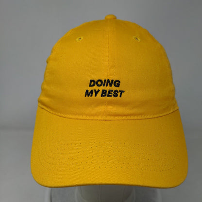Doing My Best Bumble Slideback Hat Yellow OS Adjustable Embroidered 6 Panel