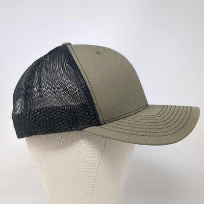 Richardson 112 Trucker Hat Green OSFM HK A CRH Company Leather Patch Snapback