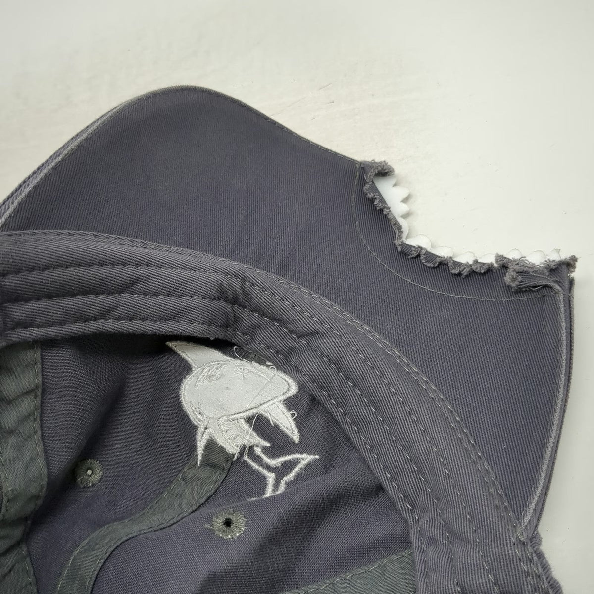 Royal Resortwear Baseball Cap Gray One Size Shark Bite Teeth Aquarium Ocean Hat