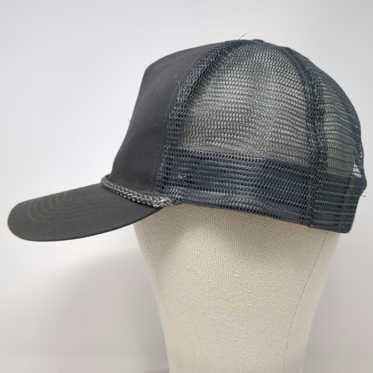Otto iPAK Logo Trucker Hat Gray One Size Mesh Back Snapback Rope Braided Foam