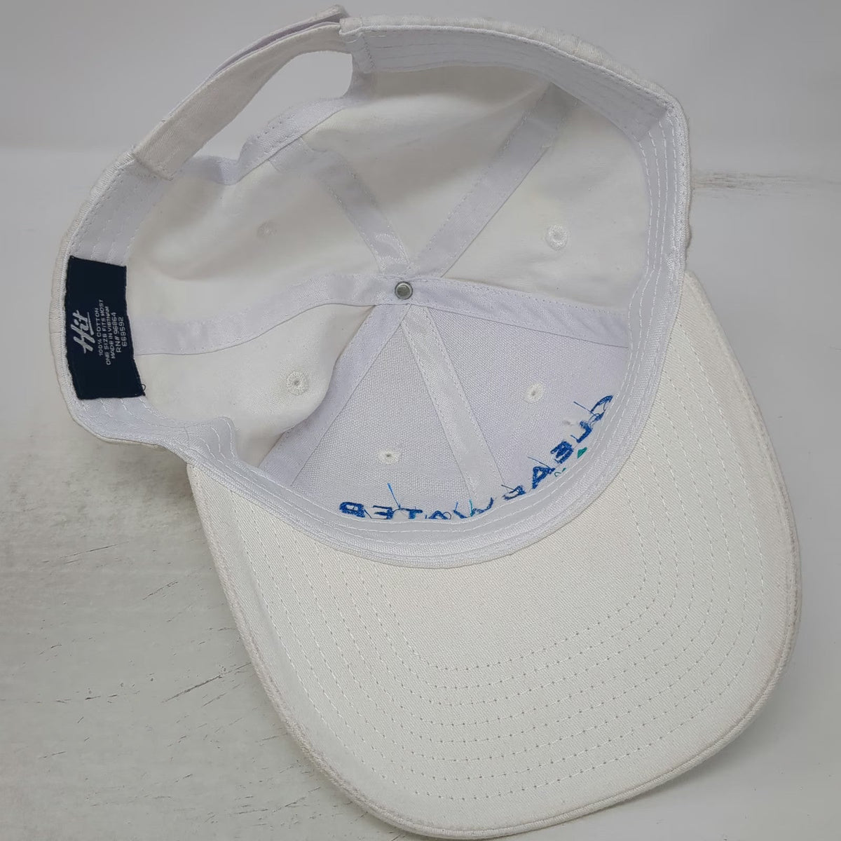 Hit Baseball Cap White One Size Clearwater Analytics Cotton Strapback Hat