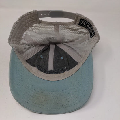 Smith Leather Patch Snapback Mesh Back Trucker Hat Blue M/L Colorblock