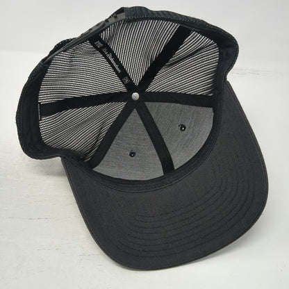 Richardson Trucker Hat Black L Snapback Cowtown Milk & More Leather Patch