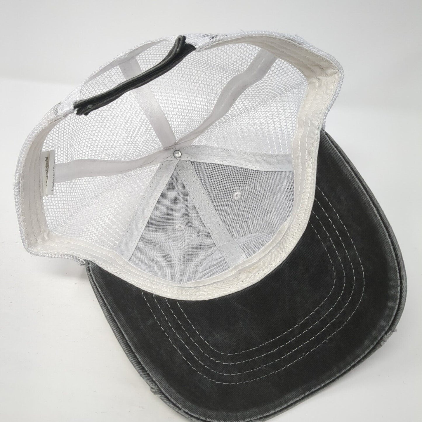Driveway Drinker Strapback Trucker Hat Gray One Size Adjustable Mesh Distressed