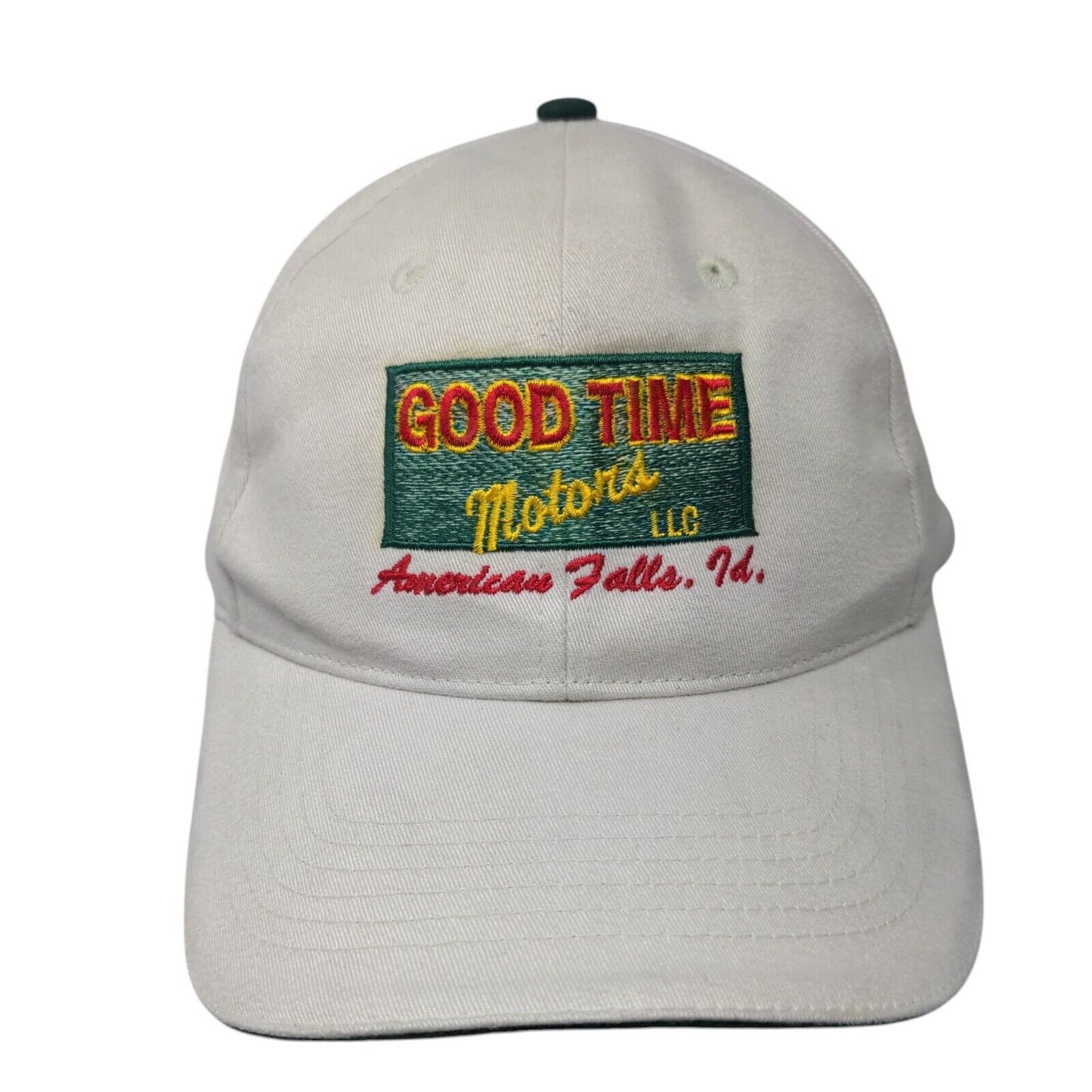 Good Time Motors LLC American Falls Strapback Hat Tan One Size Embroidered
