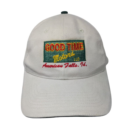 Good Time Motors LLC American Falls Strapback Hat Tan One Size Embroidered