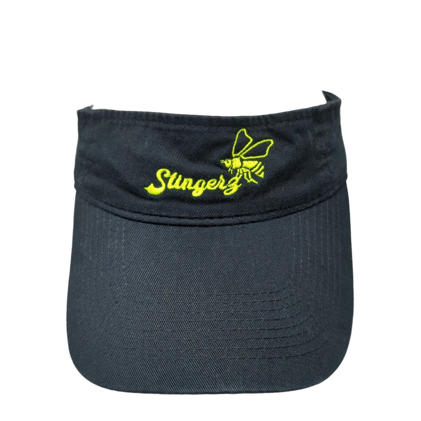 Stingerz Strapback Sun Visor Hat Black One Size Solid Port & Company