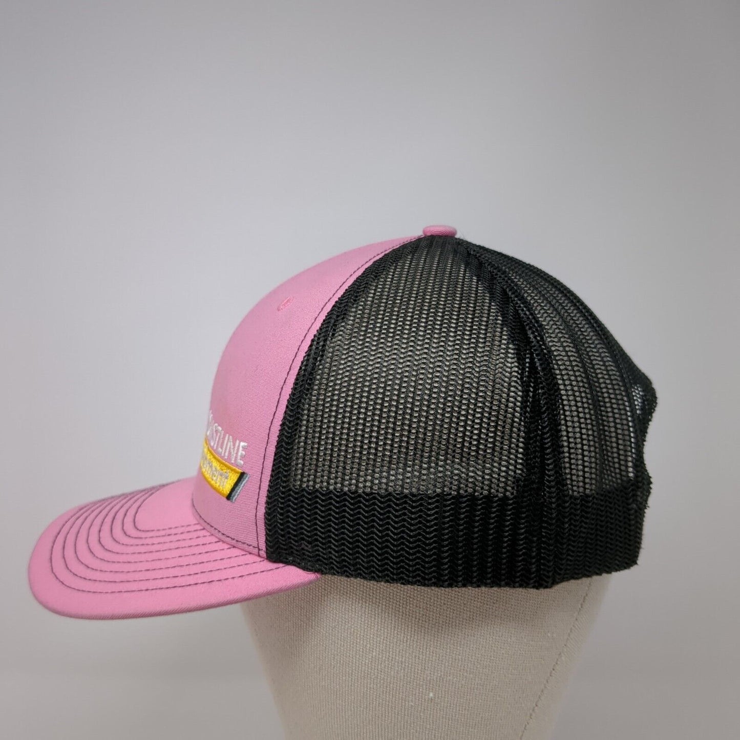 Coastline Equipment Snapback Trucker Hat Pink OS Adjustable Mesh Back Richardson