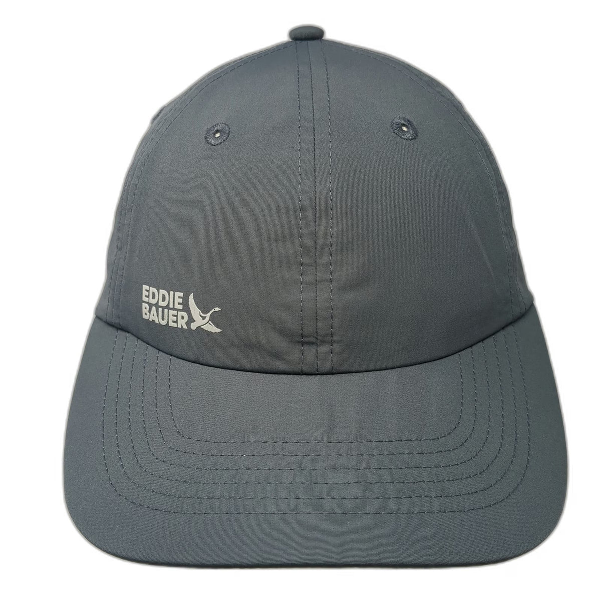 Eddie Bauer Baseball Cap Gray One Size Strapback Embroidered Logo Polyester Hat
