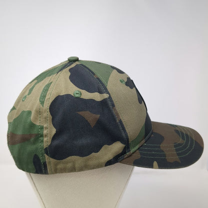 Valuetainment Snapback Hat Green Camo One Size Lion The Future Looks Bright