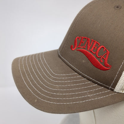 Seneca Snapback 112 Trucker Hat Brown OSFA Adjustable Mesh Back Richardson