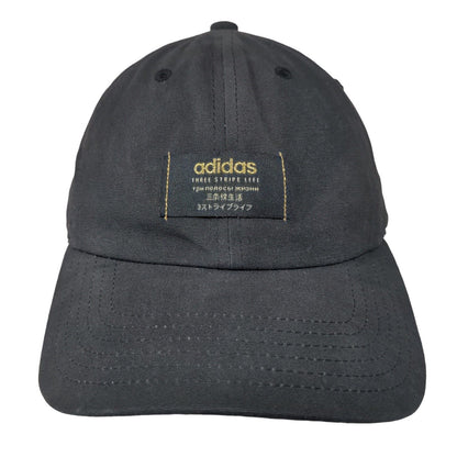 Adidas Men's Slideback Hat Black Adjustable Patch Logo 100% Cotton