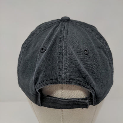 Burks Tractor Strapback Hat Black One Size Embroidered Port & Company