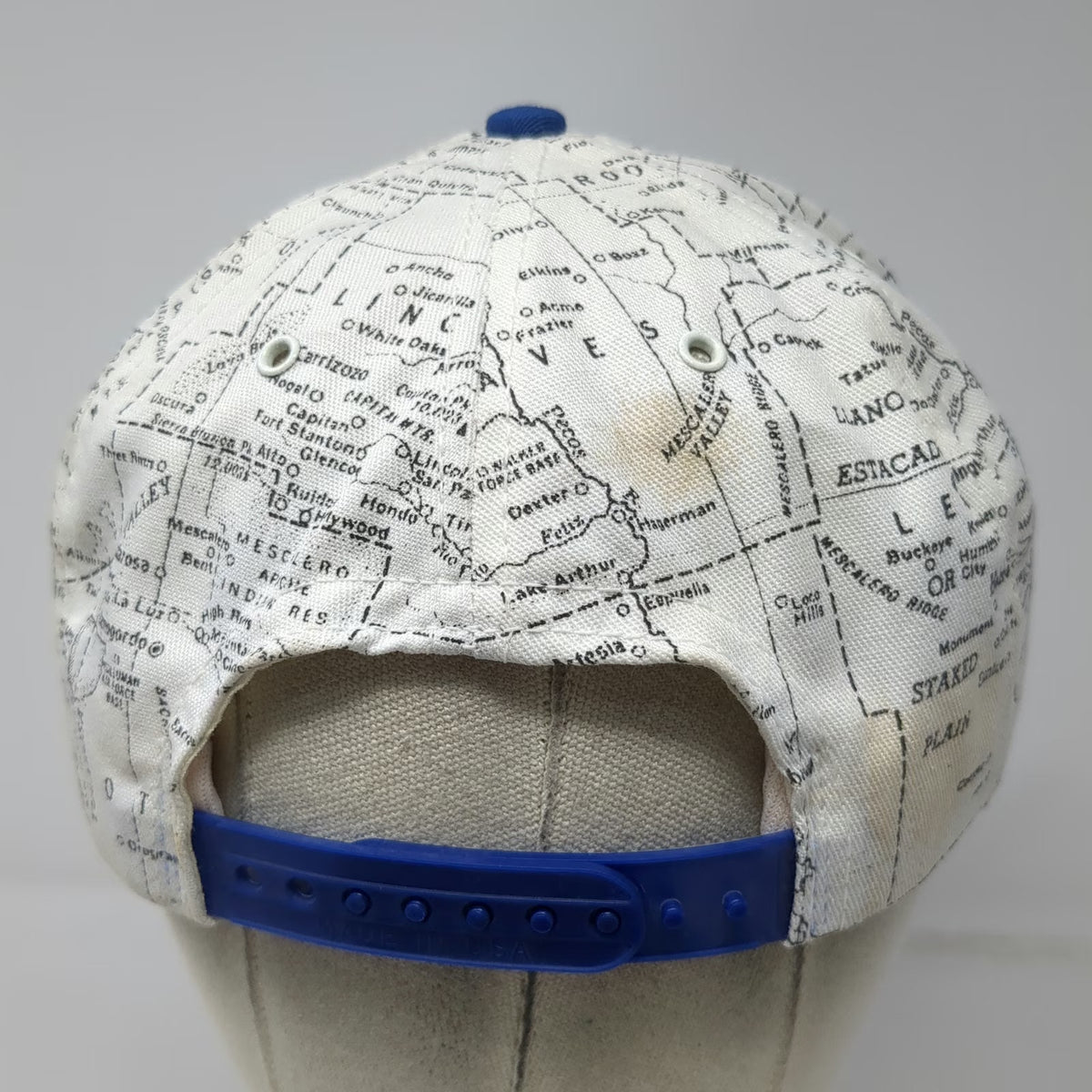 Trucker White Blue One Size New Mexico State Map All Over Print Snapback Hat