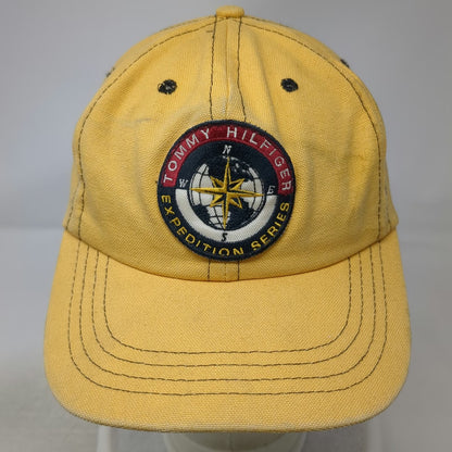 Tommy Hilfiger Baseball Cap Yellow OSFM Expedition Series Leather Strapback Hat