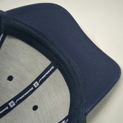 Bodybuilding Trucker Hat Blue One Size Mesh Back Snapback Patch Logo Gym Cap
