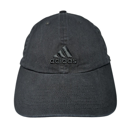 Adidas 3 Stripes Slideback Hat Black One Size Solid Climalite 6 Panel