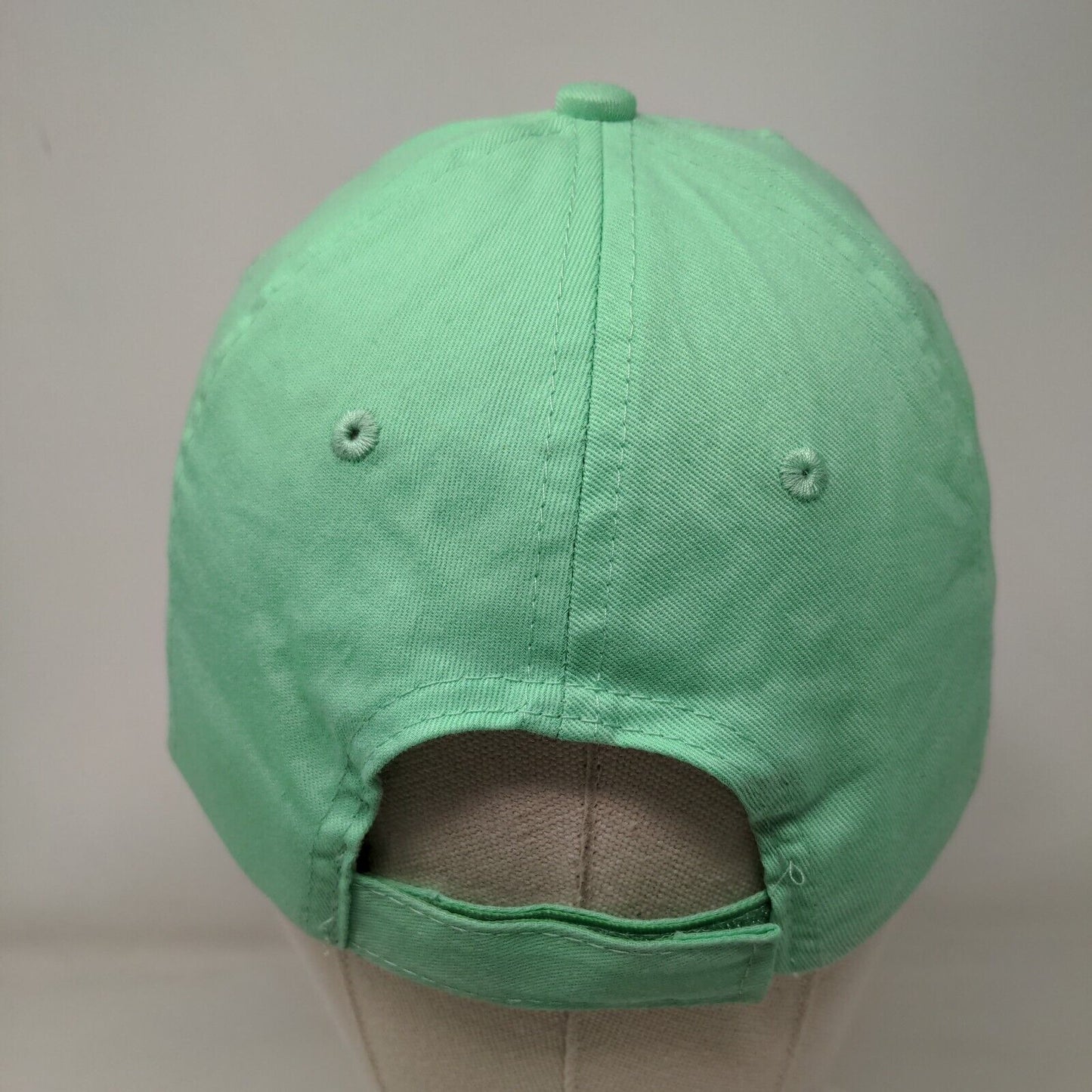 Palm Coast Strapback Hat Twill Cap Green One Size Adjustable Embroidered Cotton