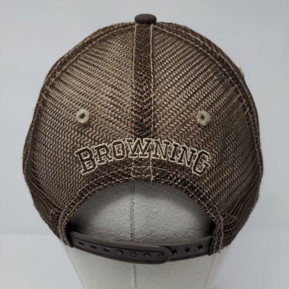 Browning Snapback Trucker Hat Camouflage OS Adjustable Embroidered Mesh Back