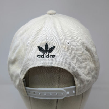 Adidas Baseball Cap White One Size Snapback Trefoil Logo Gray Underbrim Hat