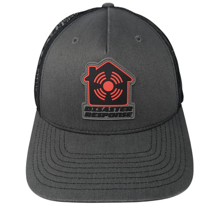 Disaster Response Snapback Trucker Hat Gray One Size Adjustable Mesh Back