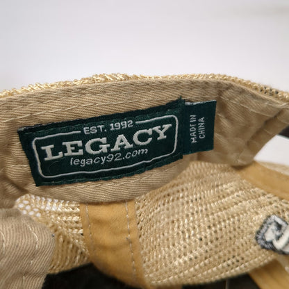 Legacy Trucker Hat Black Beige One Size Mesh Green Underbrim Guardian Snapback