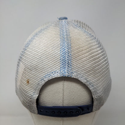 Fishing Life Snapback Mesh Back Trucker Hat Blue OSFM Colorblock