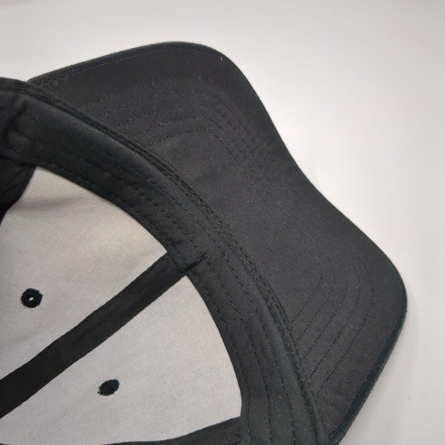 Unbranded Strapback Hat Black One Size Adjustable Vent Holes Blank