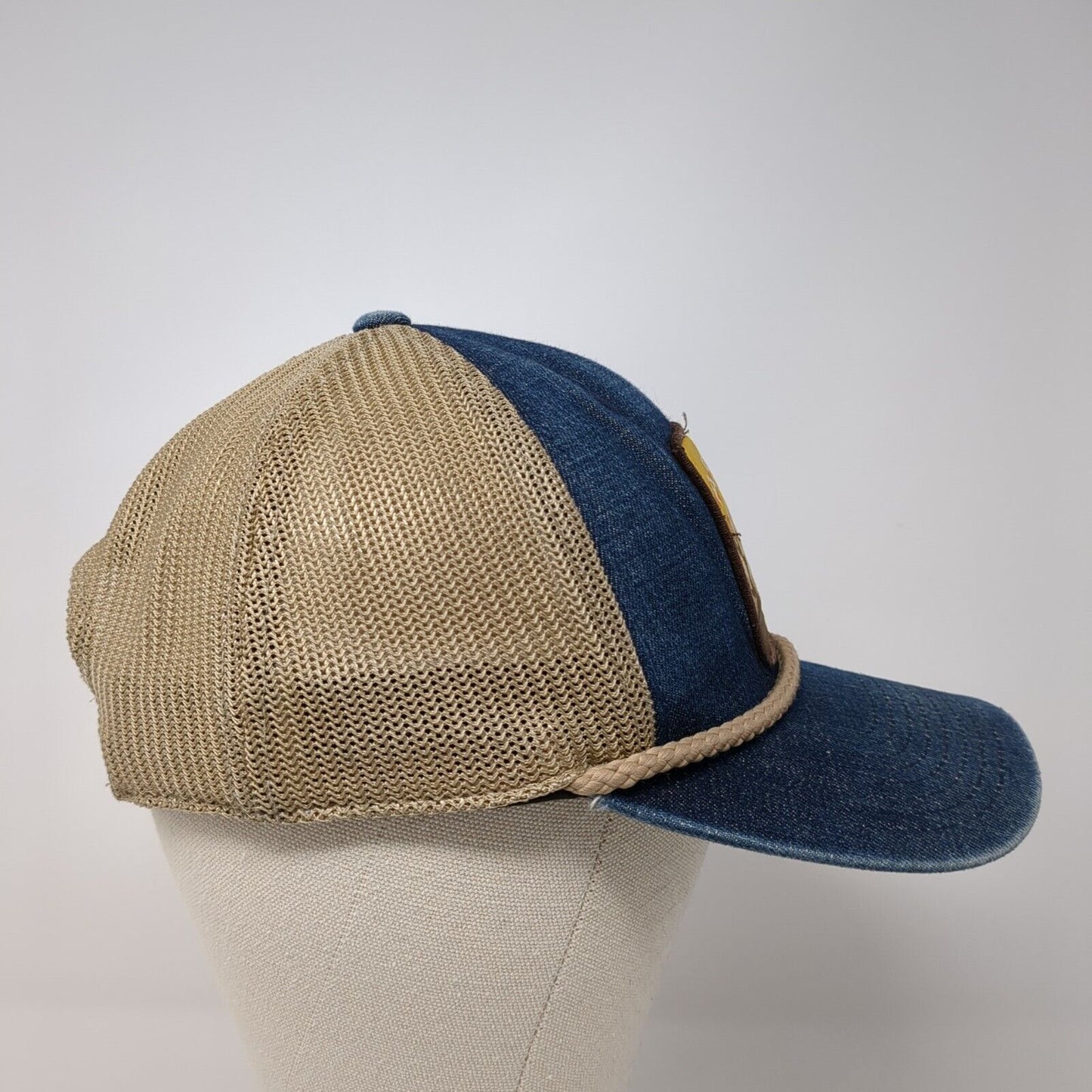 Ariat Patch Snapback Rope Trucker Hat Multi One Size Mesh Back Denim
