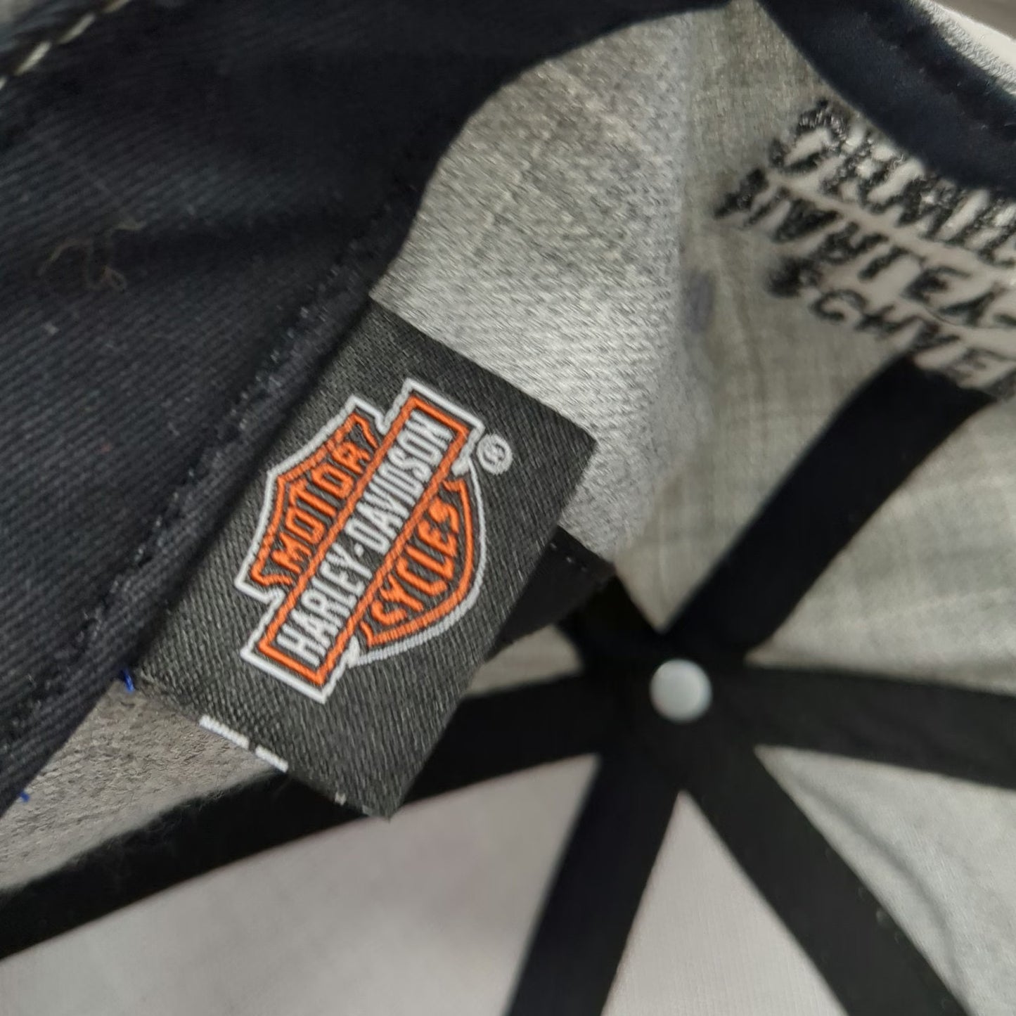 Harley-Davidson Snapback Hat Gray One Size Schaeffer's Orwigsburg PA Embroidered