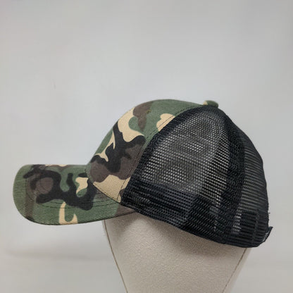 SAL Snapback Trucker Hat Camouflage One Size Adjustable Mesh Back 6 Panel