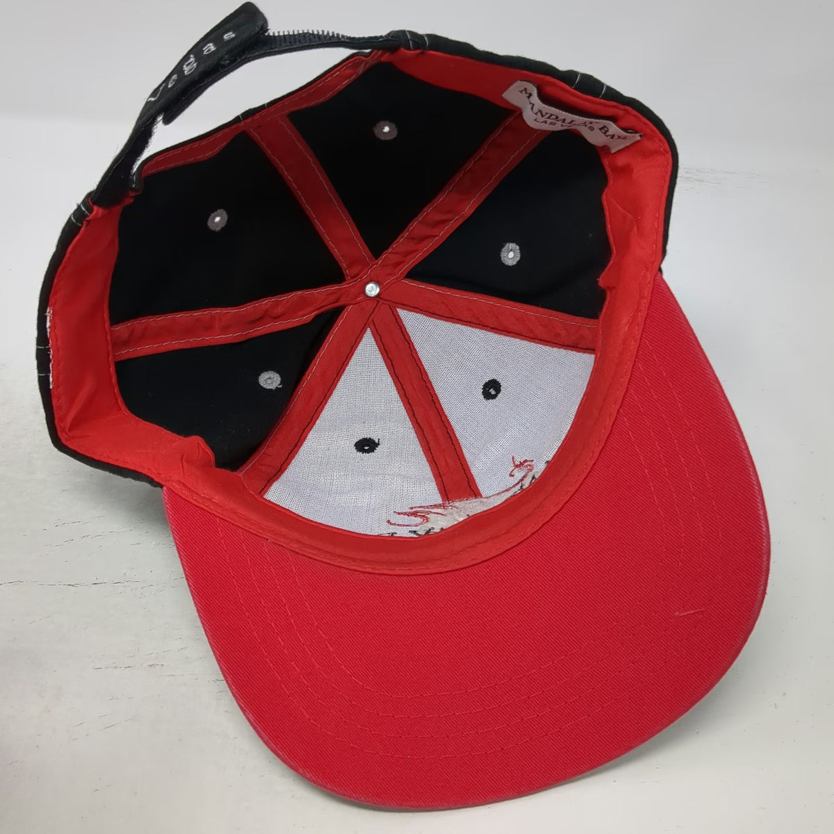 Mandalay Bay Baseball Cap Gray One Size Las Vegas Strapback Two Tone Hat