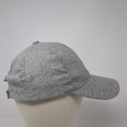 Unbranded Strapback Hat Gray One Size Adjustable 6 Panel Blank Wool