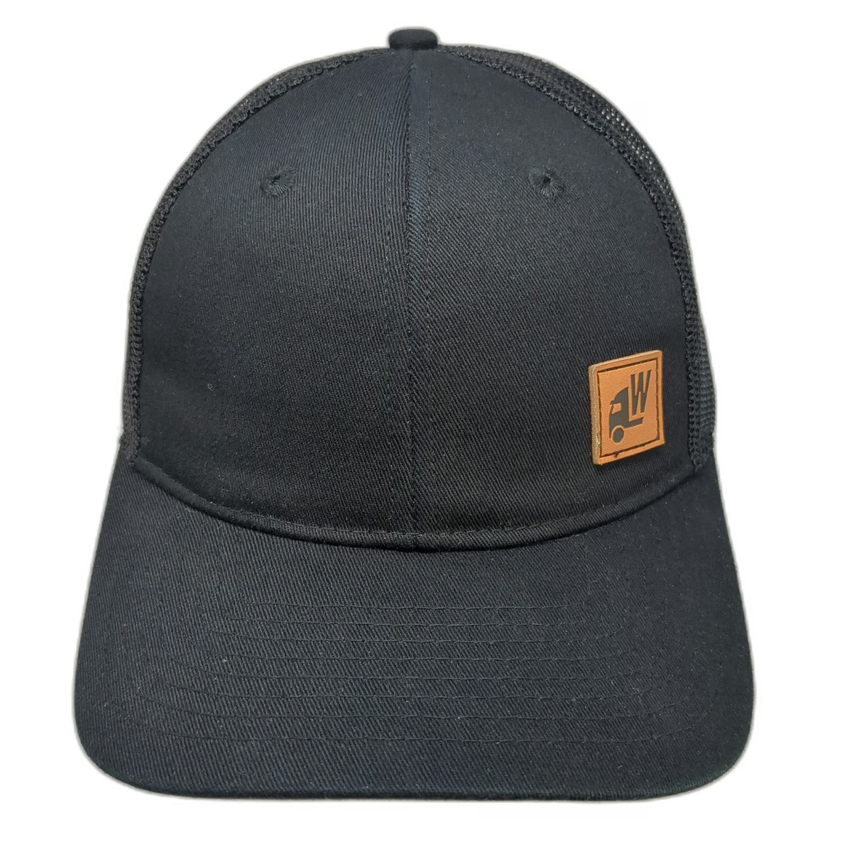 Western Trailers Trucker Hat Black One Size Mesh Back Snapback Patch Logo Cap
