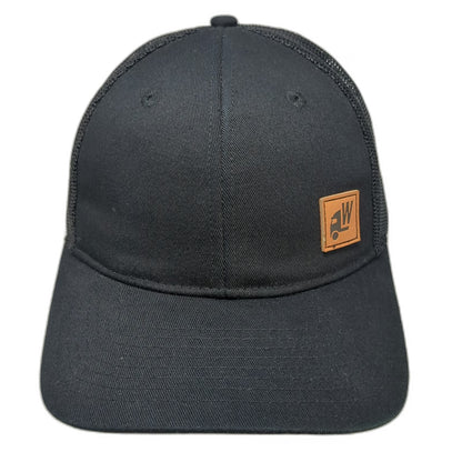 Western Trailers Trucker Hat Black One Size Mesh Back Snapback Patch Logo Cap