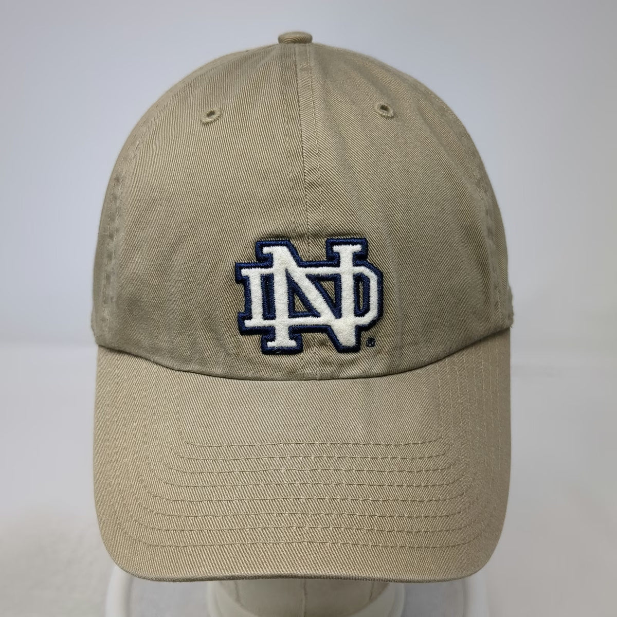 Notre Dame Fighting Irish NCAA adidas Baseball Cap Brown Blue White One Size Hat