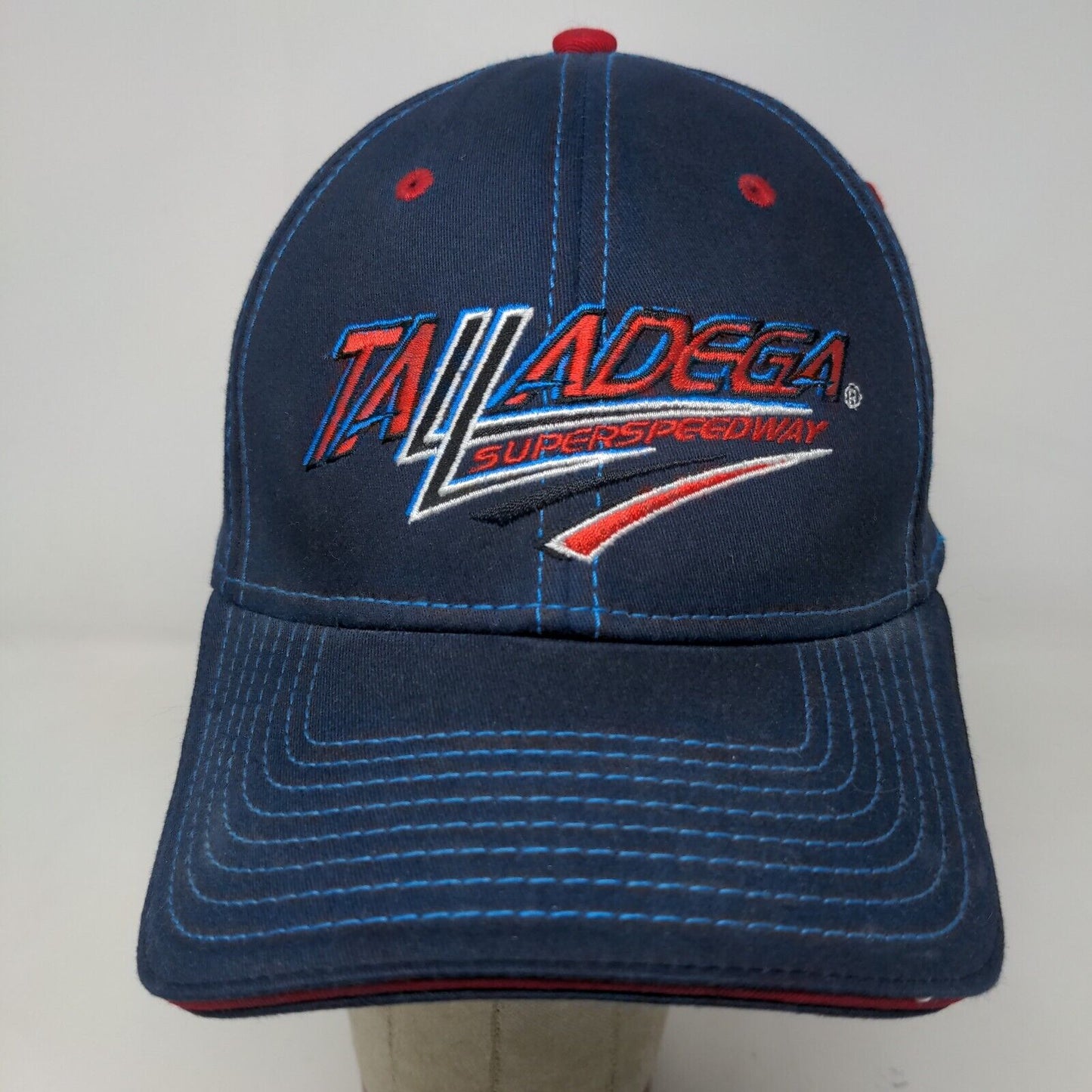 ICS Men's Fitted Hat Blue Size OSFM Embroidered Talladega Super Speedway Logo