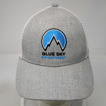 Blue Sky Adventurest Mountain Logo Gray Trucker Hat One Size Mesh Snapback