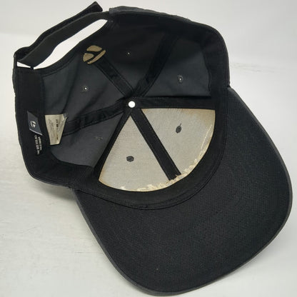 TaylorMade Baseball Cap Gray White One Size Strapback Curved Brim Golf Hat