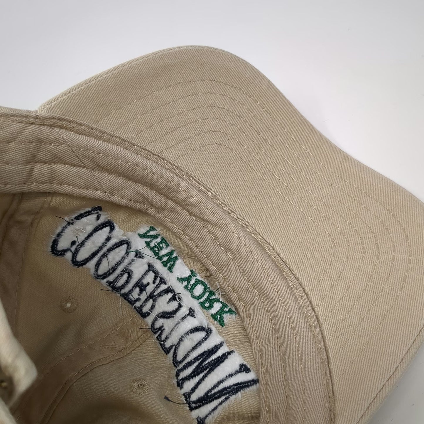 Jacobson Hat Baseball Cap Beige One Size Cooperstown New York Blue Green hat