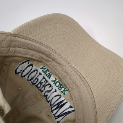 Jacobson Hat Baseball Cap Beige One Size Cooperstown New York Blue Green hat