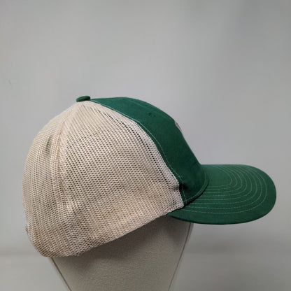 Richardson Snapback Mesh Back Trucker Hat Green One Size Embroidered Logo