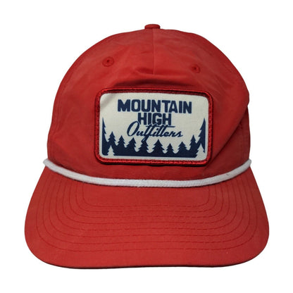 Mountain High Outfitters Snapback Rope Trucker Hat Red One Size Richardson