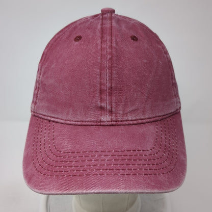Unbranded Slideback Hat Red One Size Adjustable Outdoor Solid Blank