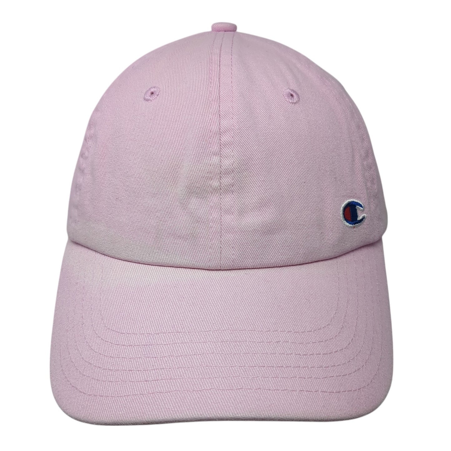 Champion Slideback Baseball Cap Pink One Size Adjustable Embroidered 6 Panel