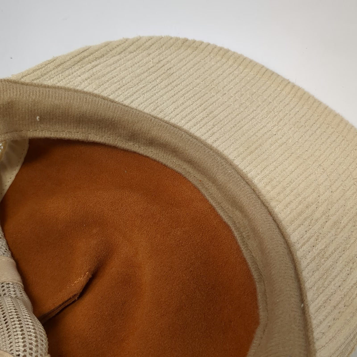 Understated Leather Trucker Hat Brown One Size Leather Mesh Snapback Desert Sun