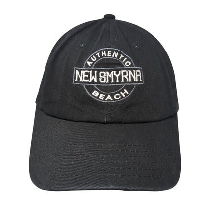 New Smyrna Authentic Beach Slideback Baseball Cap Black OS Adjustable 6 Panel