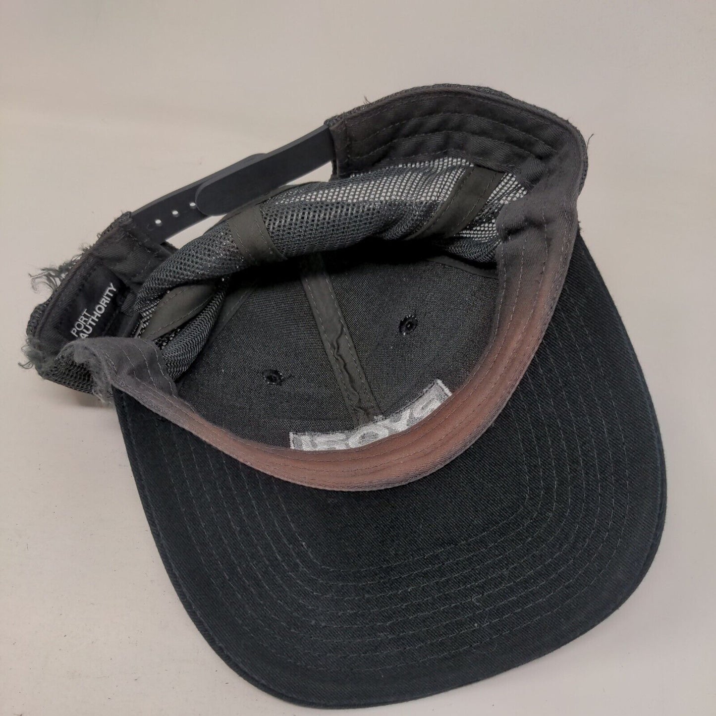 RYOBI Snapback Trucker Hat Black One Size Adjustable Mesh Back Port Authority