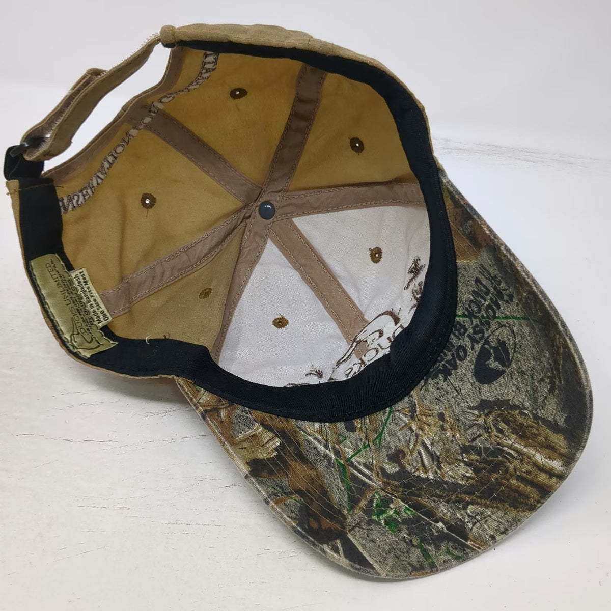 Outdoor Cap Ducks Unlimited Baseball Cap Brown One Size Strapback Logo Camo Hat